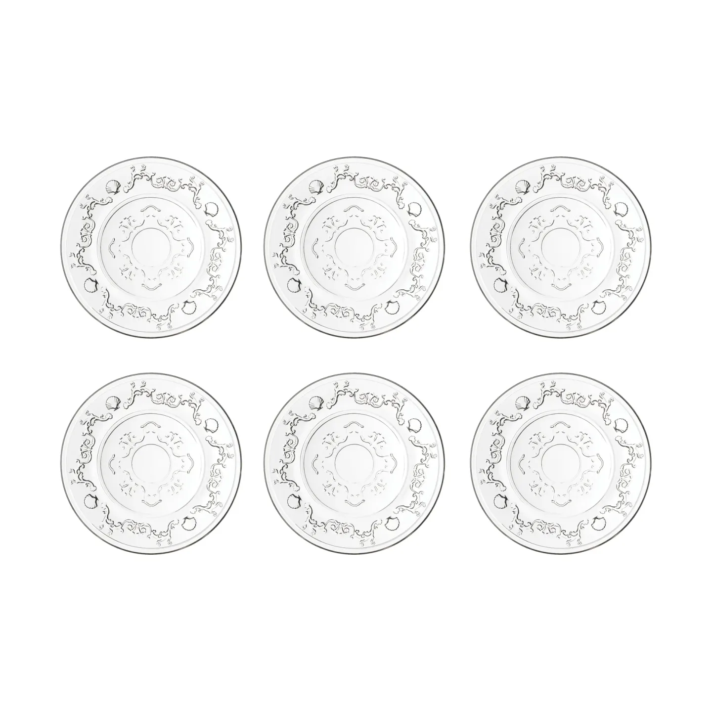La Rochère Versailles Assiett 6-pack Glas
