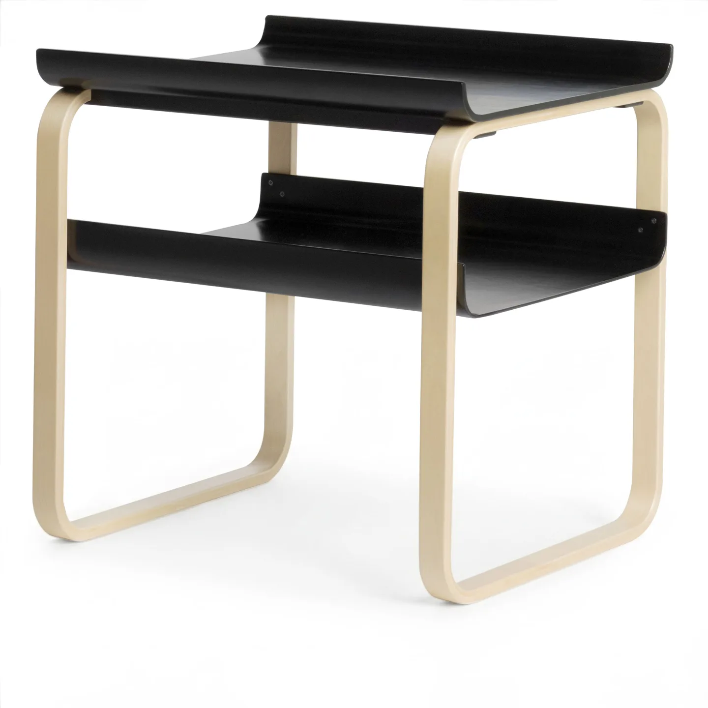 Artek - Sidobord 915, Svartlackad, Klarlackad bas - Sidobord - Alvar Aalto - Svart - Trä