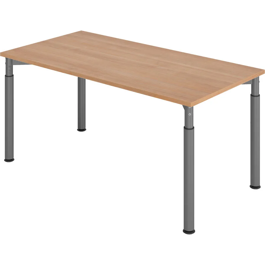 Schreibtisch Office nussbaum Holzwerkstoff Höhenverstellbar B 160 T 80 cm
