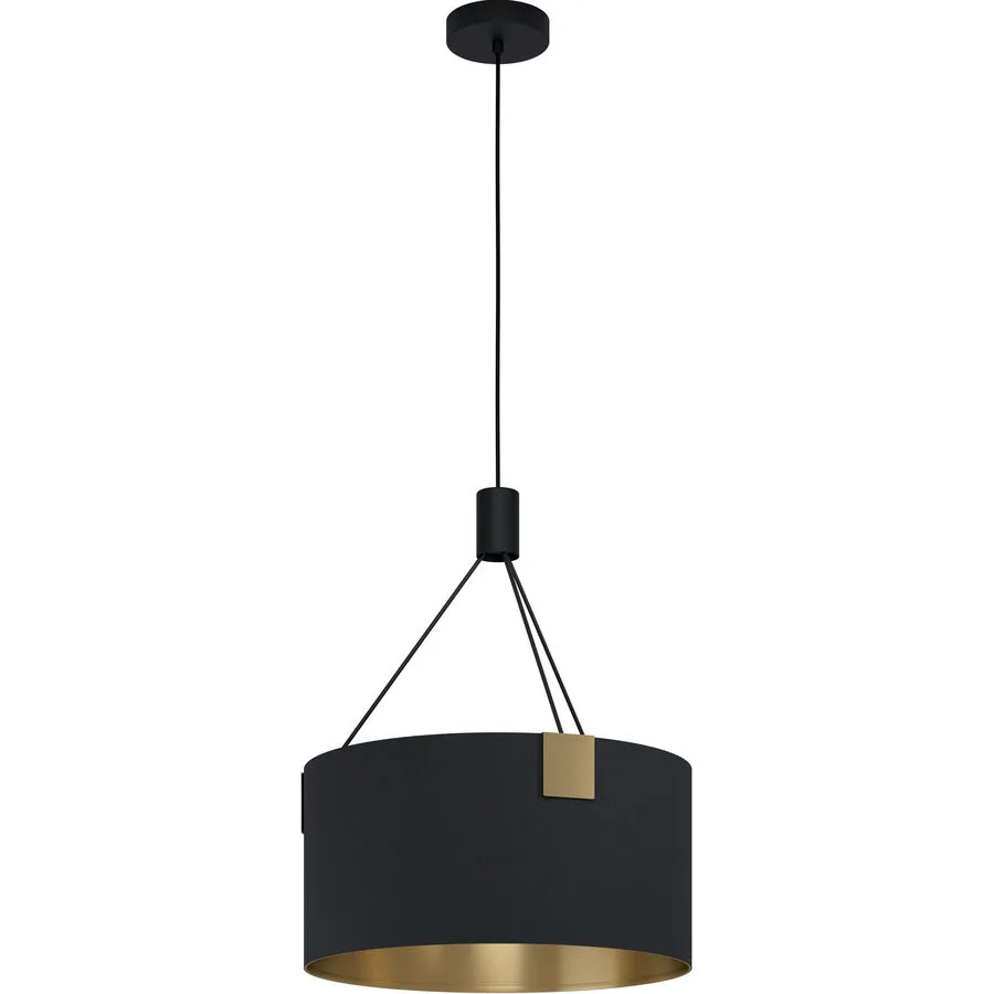Eglo Pendellampe Tortola 1 Stahl 45 cm 150 cm - Farbe: messing