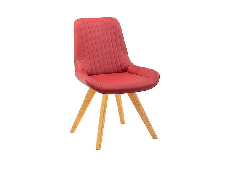 Stuhl AROSA Echtleder rot
