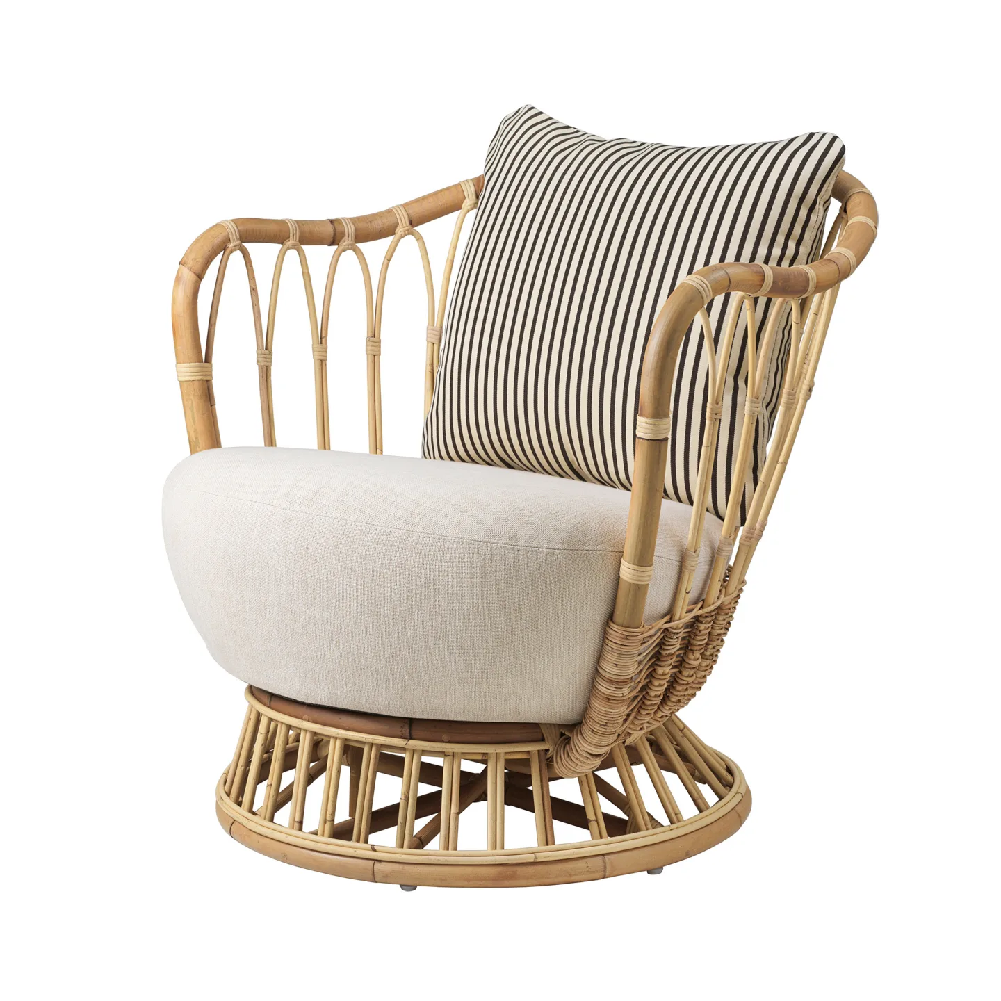 Gubi - Grace Lounge Chair Clay 011 / Strange Love Coco Bello 002 - Fåtöljer - Tove Kindt-Larsen - Trä/Textilmaterial
