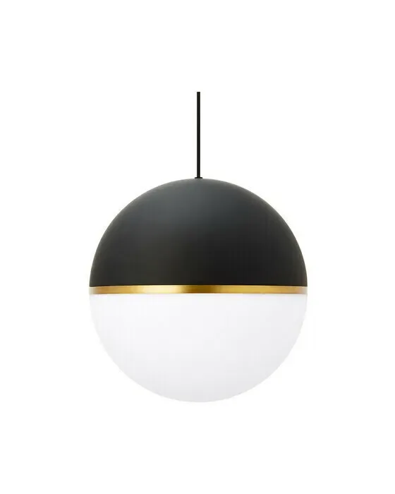 Akova Grande Pendant Matte Black/Aged Brass