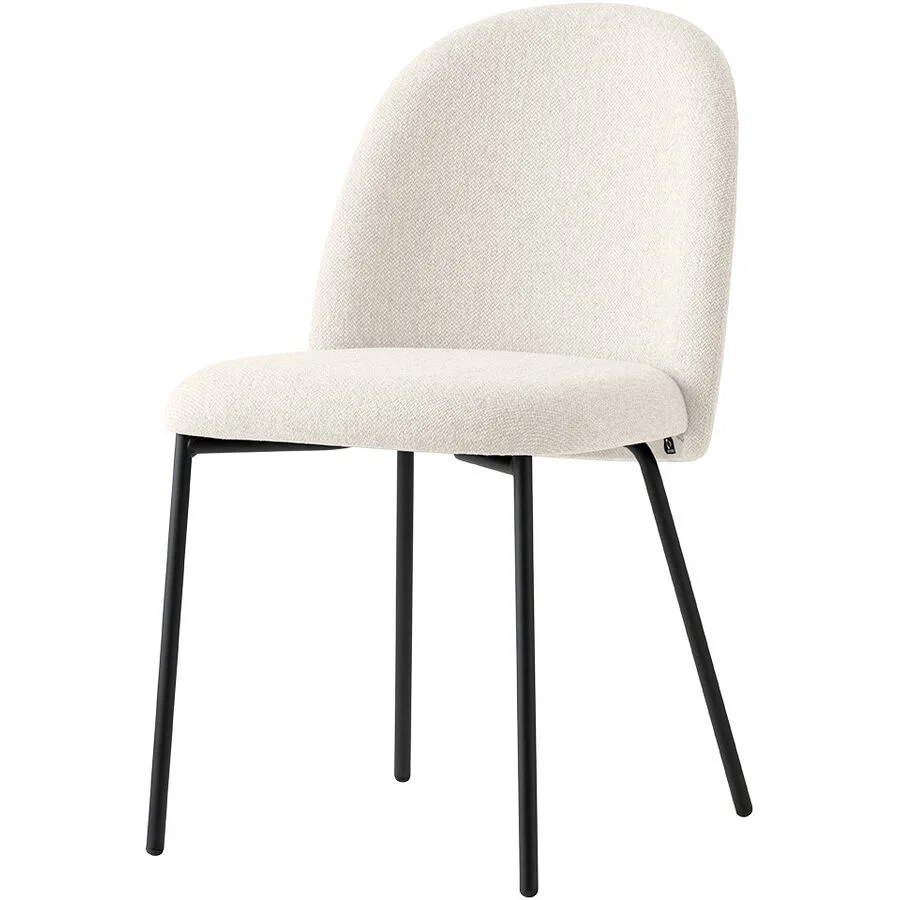 CONNUBIA Stuhl 2er-Set Tuka écru Metall/Polyester