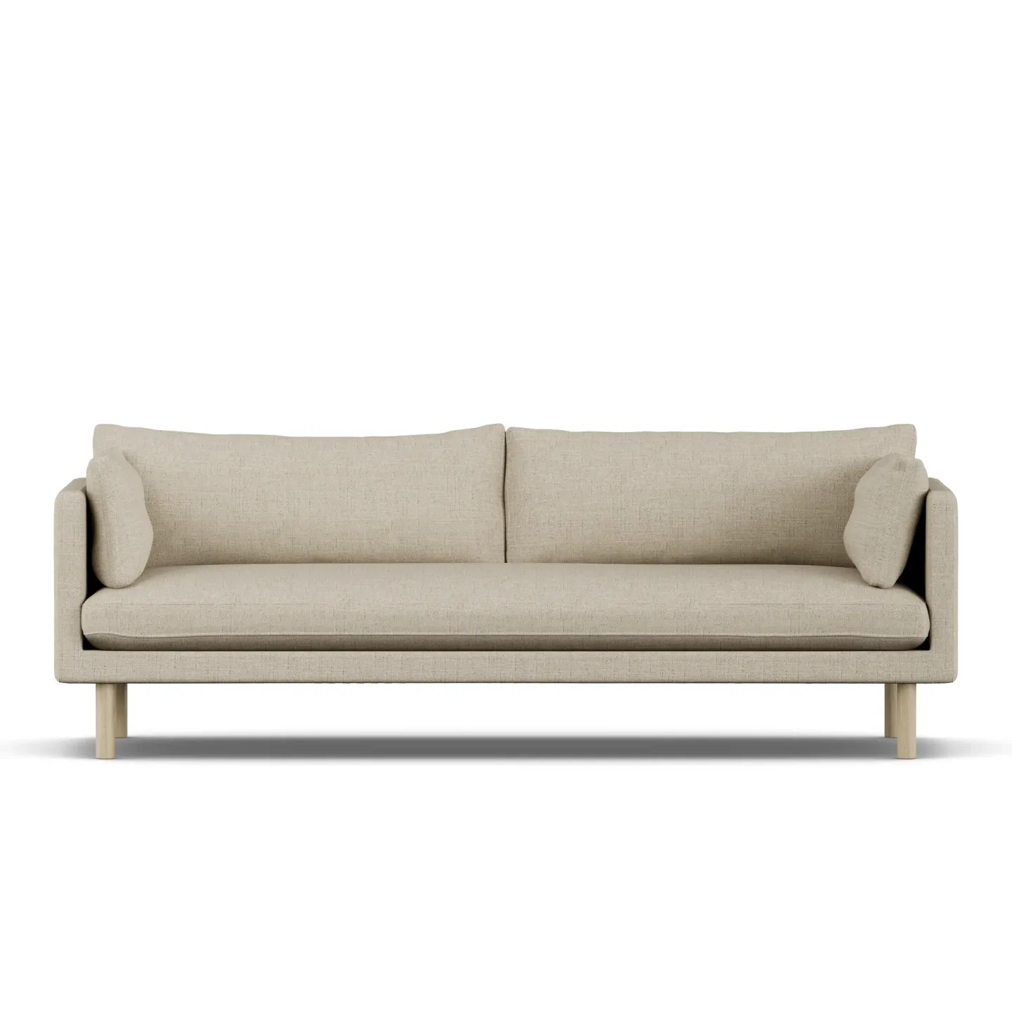 1898 Linnevik Sofa Bern Beige 0341-Eiche weiß geölt, 4-sitzig