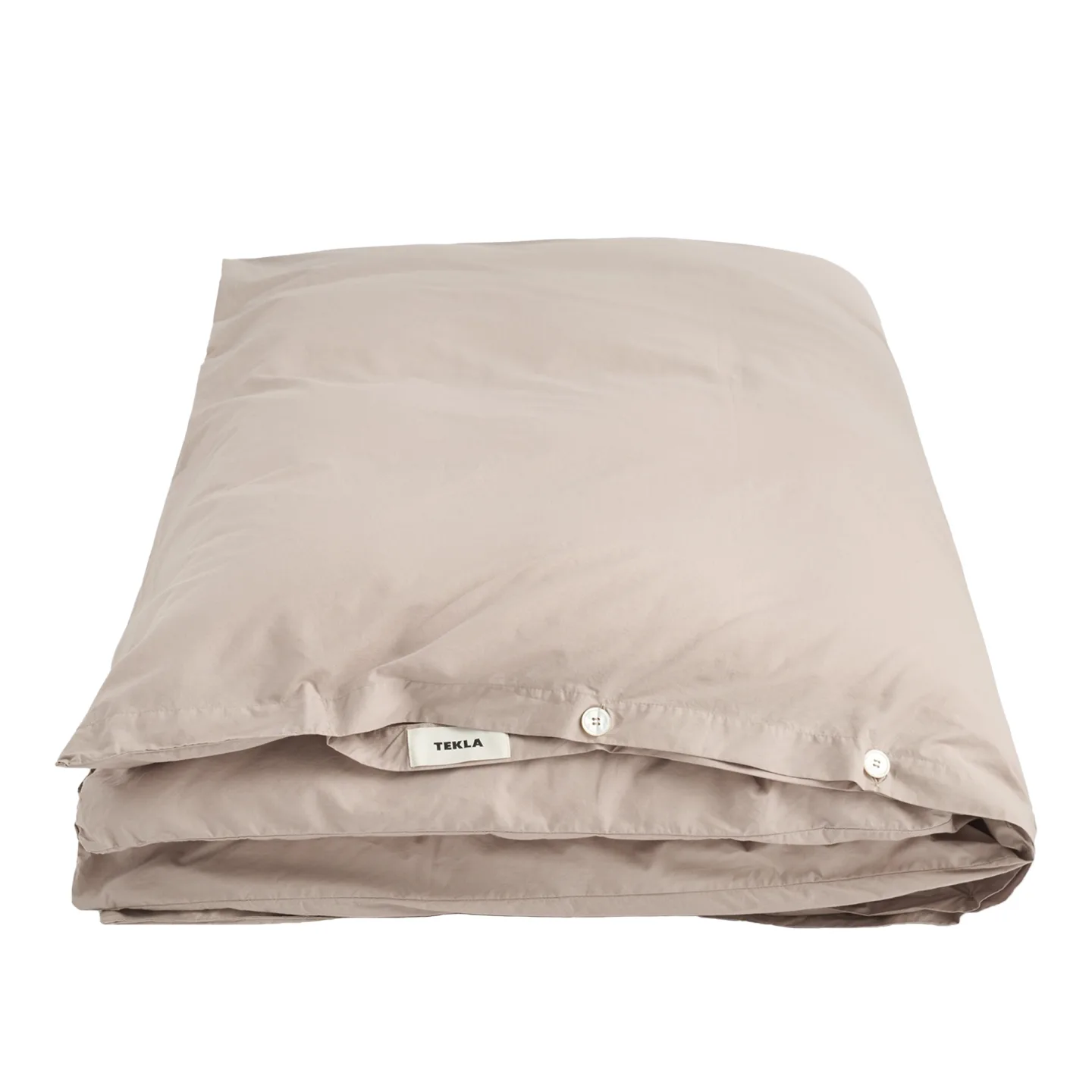 Tekla - Percale påslakan enfärgat 220x220cm clay - Påslakan - Brun