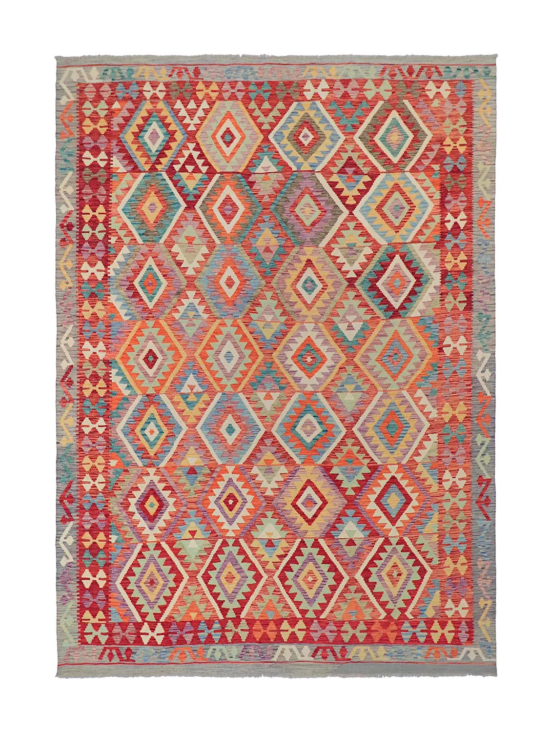 Orientalsk Teppe - Vegi Kelim Hand Woven - 200 x 286 cm (Størrelse: 200 x 286 cm)