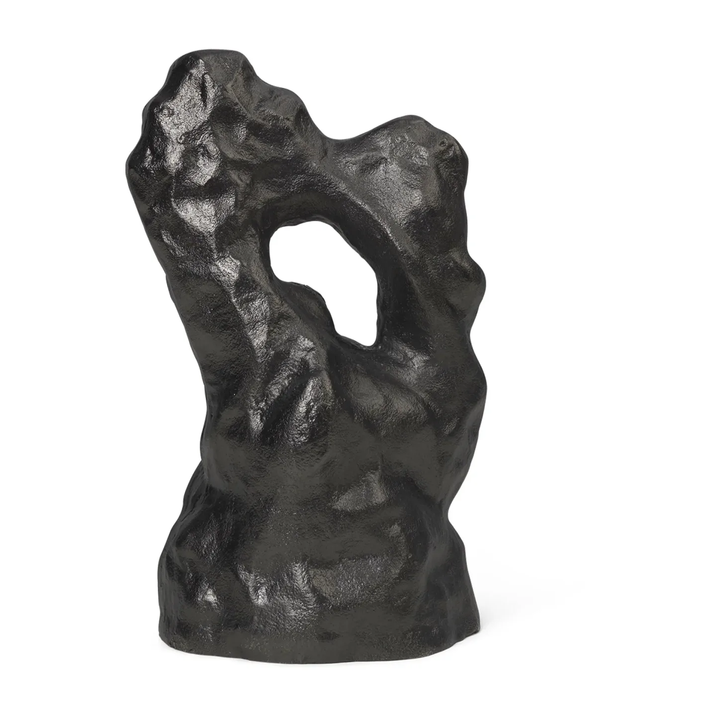 Ferm Living Grotto Skulptur Blackened Aluminium