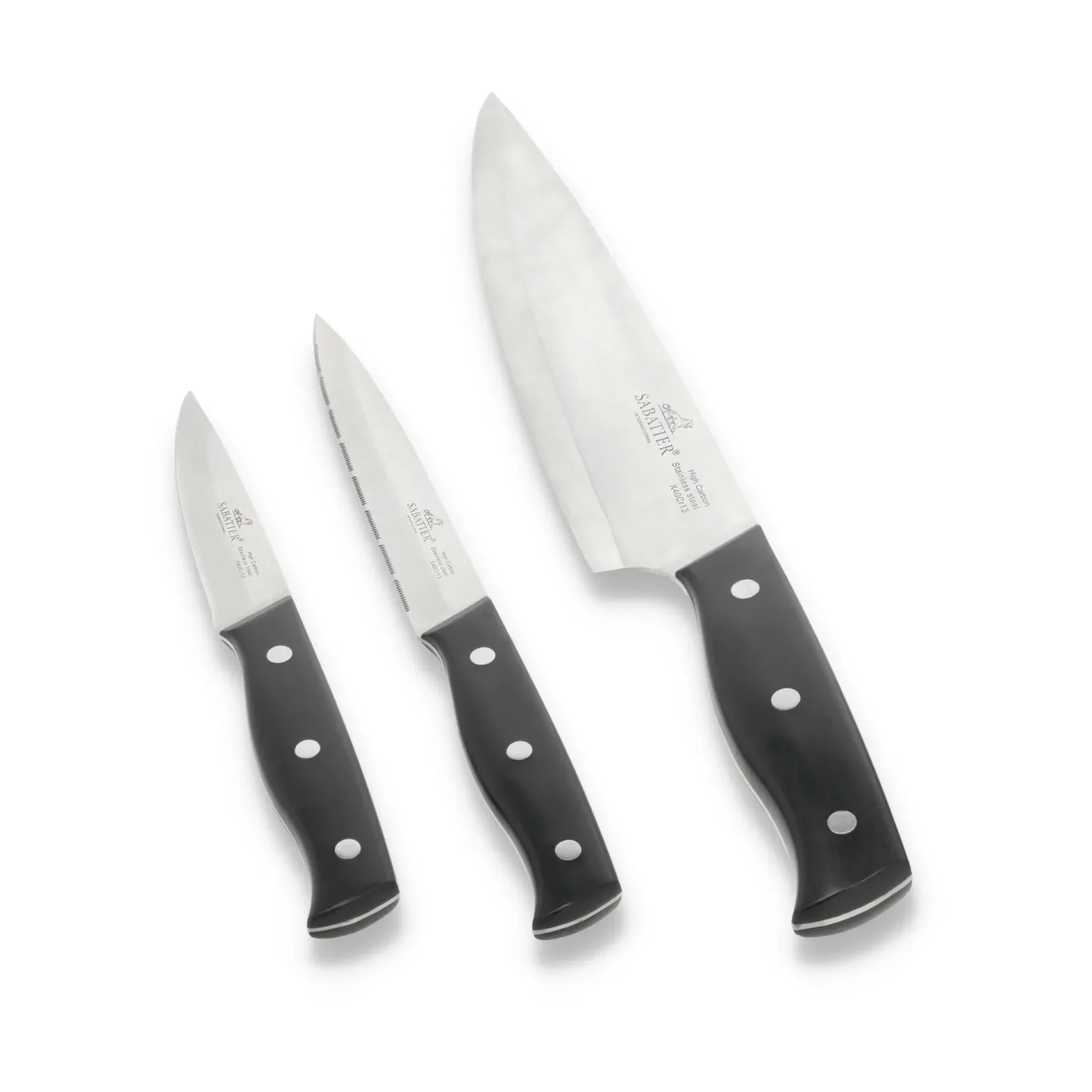 Lion Sabatier Lion Sabatier Austral Messerset 3-teilig Stahl-schwarz