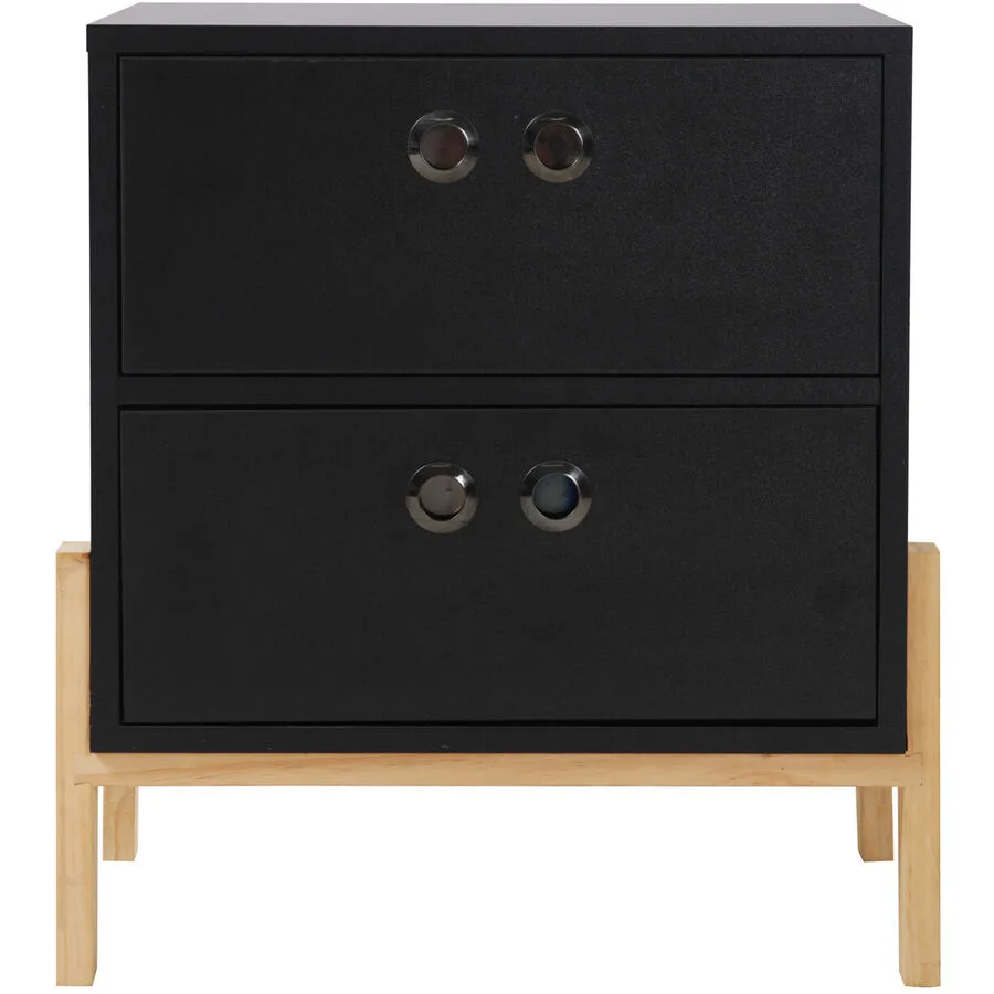 Nachttisch Klaus Schwarz MDF 50 cm