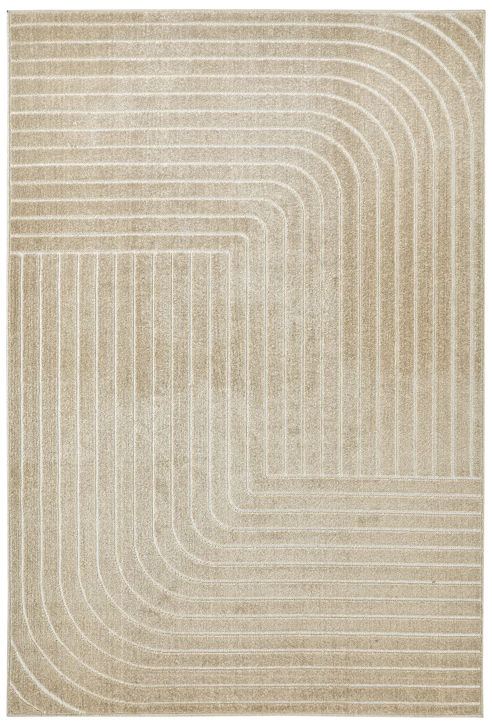 Shaggy Indoor/Outdoor - Hazleton (beige) (Størrelse: 133 x 190 cm)