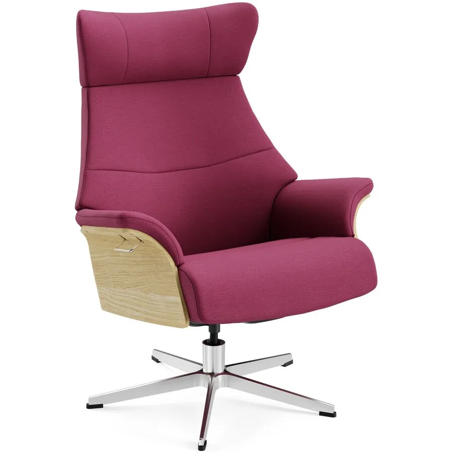 Conform Sessel Airness 30 raspberry Stoff, Eiche, Aluminium B 81 T 163 H 101 cm - Möbel Konfigurator: Traummöbel individuell zusammenstellen