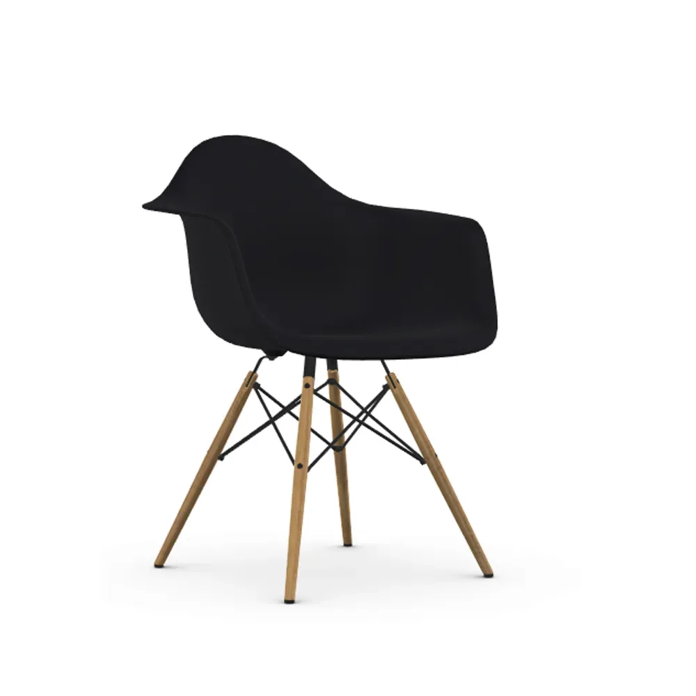 Vitra Eames Plastic Armchair RE DAW stol 12 deep black-ash
