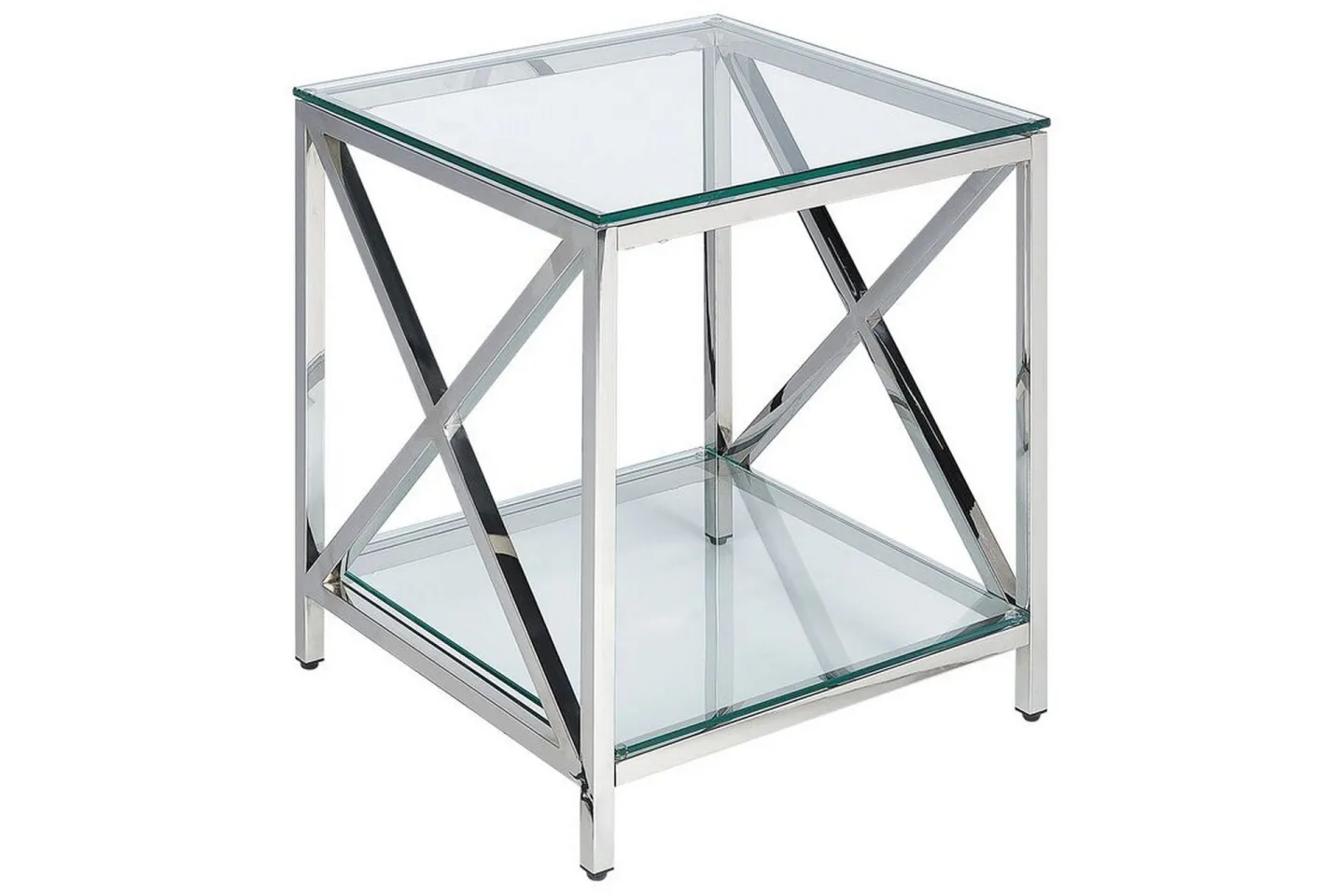 Fidelina Sidobord 45 cm - Silver/Transparent