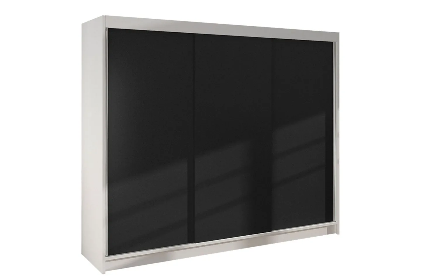 Cyria Garderob 200x215 cm - Svart/Vit