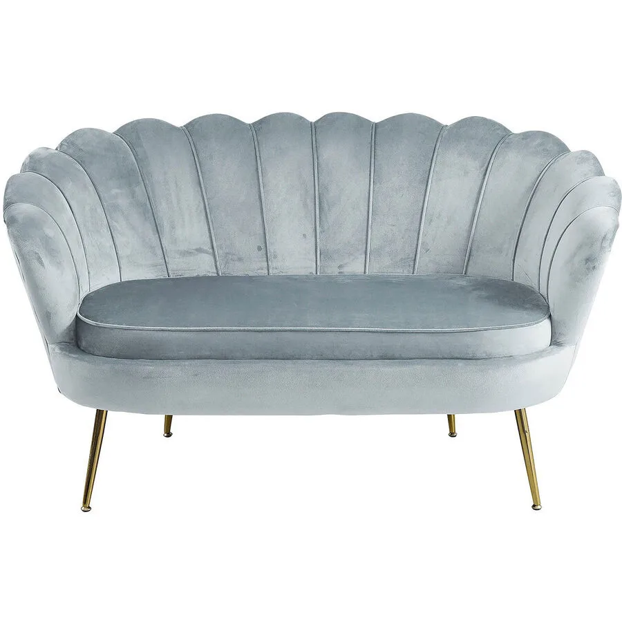 Sofa Pedro Ohne Samt hellgrau B 136 T 76 cm