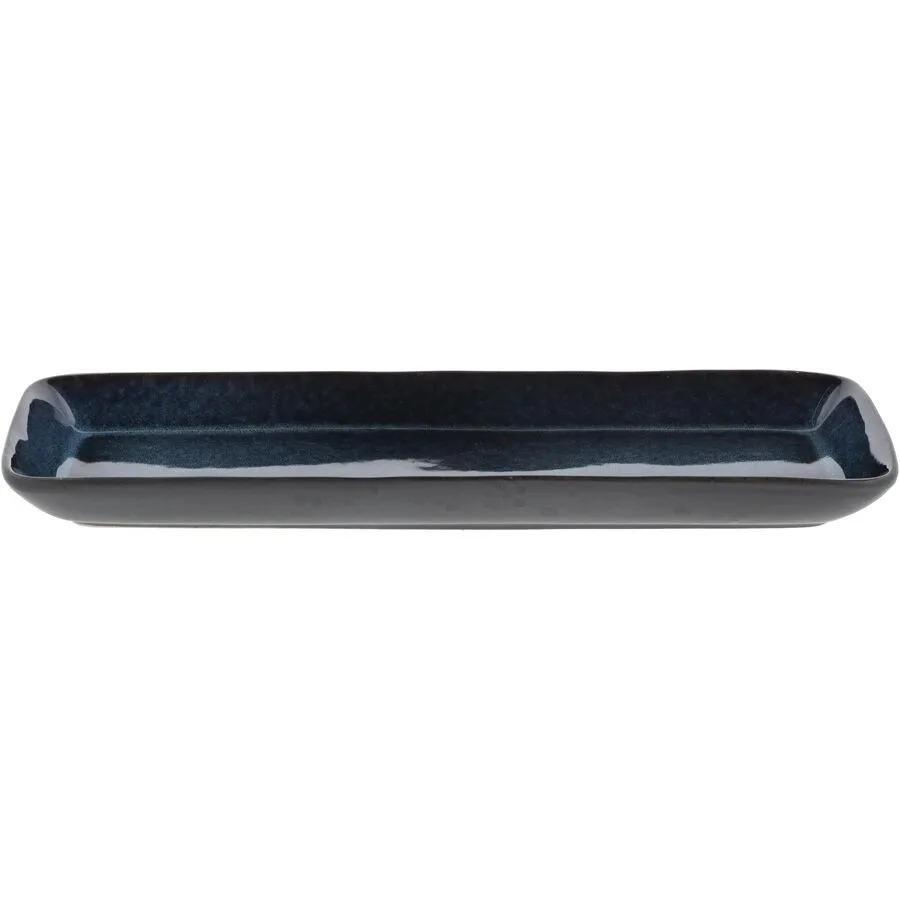 Servierplatte BITZ Schwarz/Dunkelblau Steinzeug B 14 cm