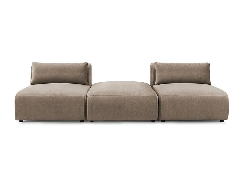 3er Sofa BOBOCHIC JEANNE Samt taupe