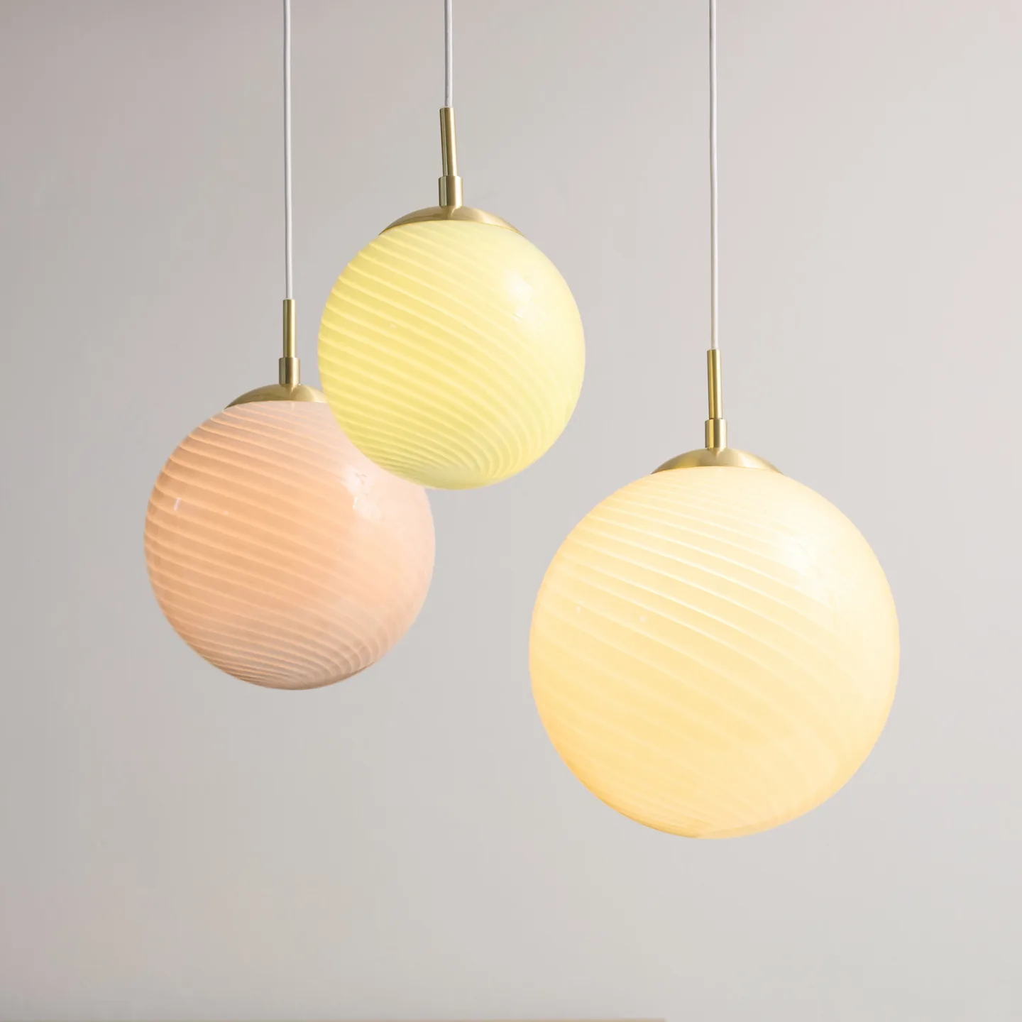 CANDY BALL Hängelampe, oliv/altmessing Ø 20 cm - Halo Design - Wohnzimmer - Glas - Einflammig