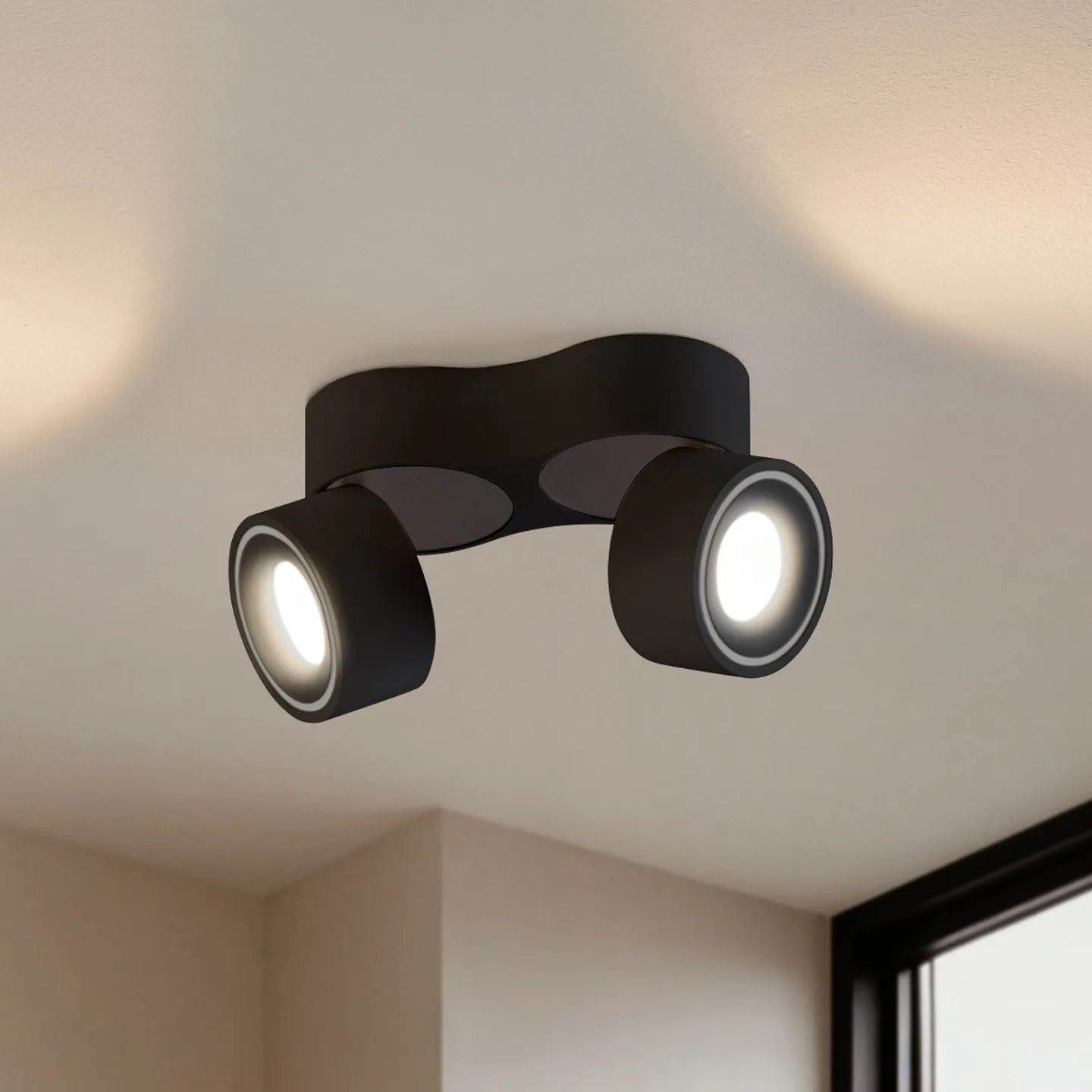 Rotari LED-spot 2x8,9W Svart - Arcchio - Vardagsrum - Modern - Aluminium - Med flera ljuskällor