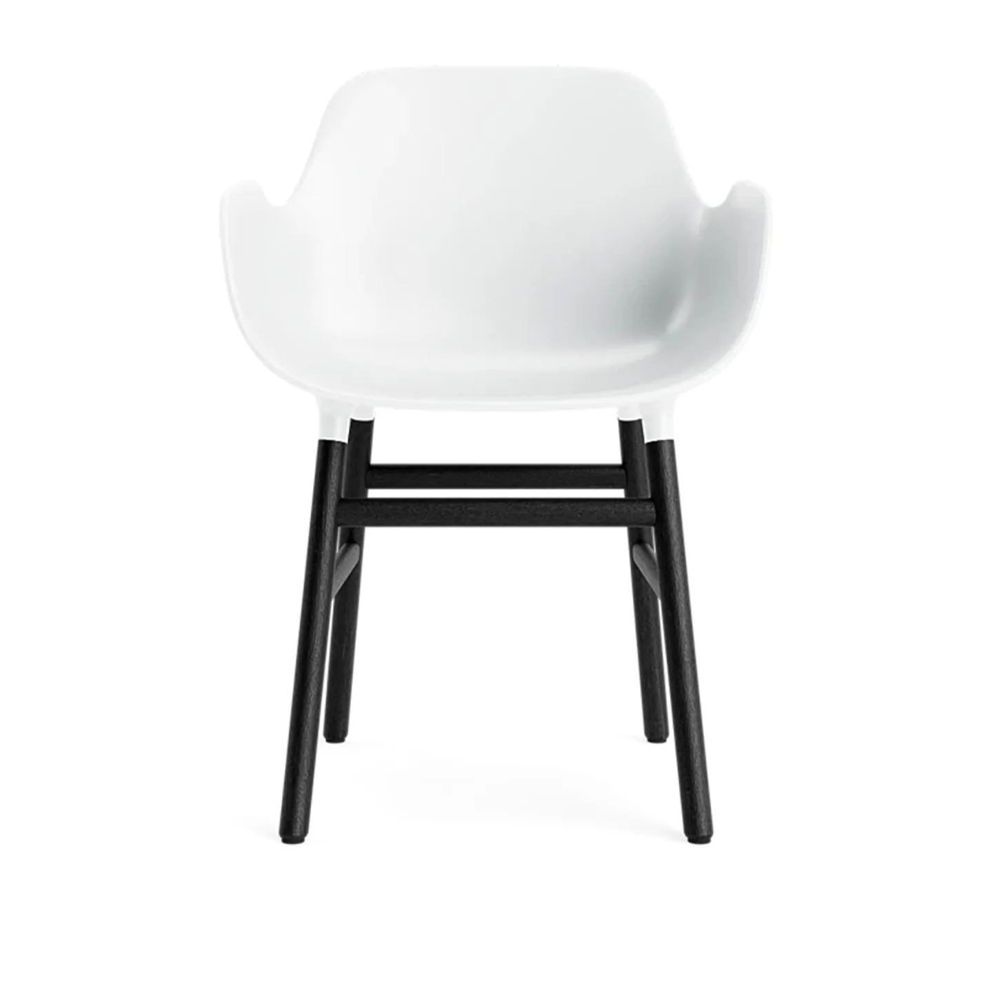 Normann Copenhagen - Form Armchair Black Oak White - Matstolar - Simon Legald - Vit - Trä/Plast