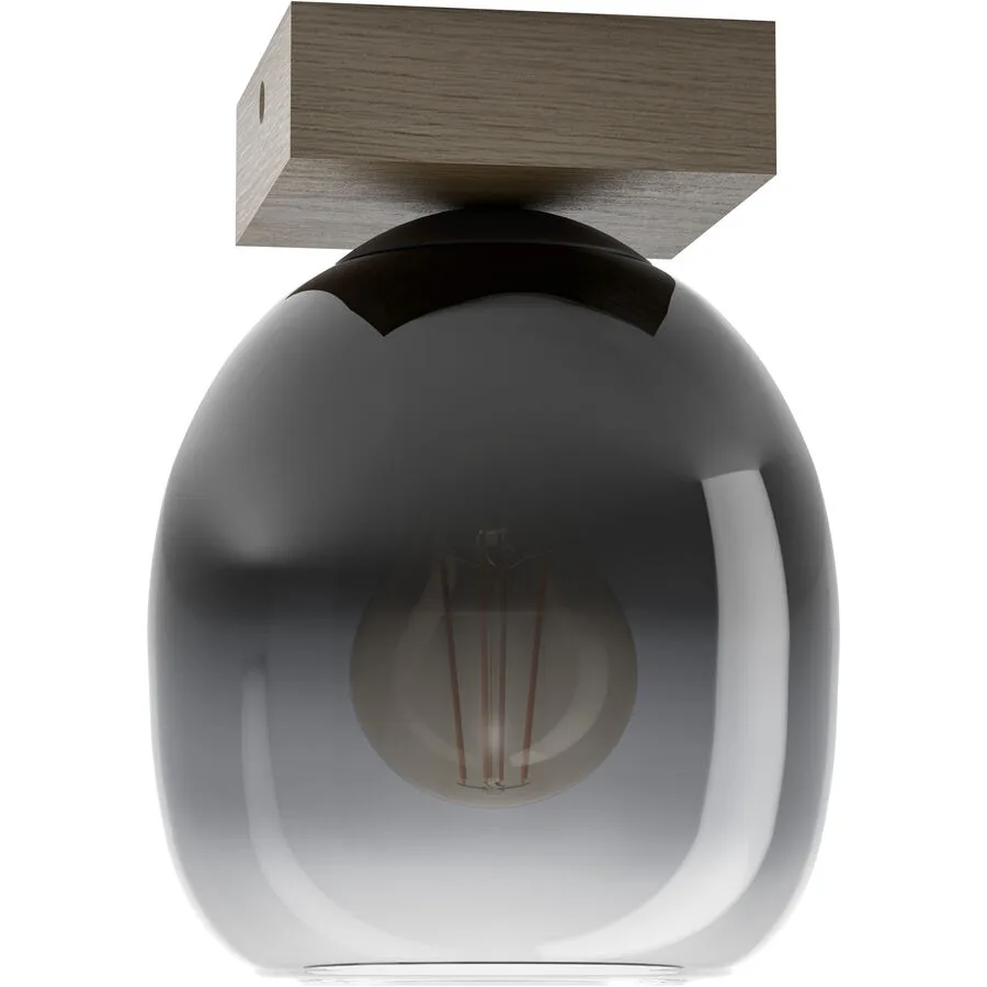 Eglo Deckenlampe Filago Braun Stahl/Holz 20 cm - Material: Holz/Stahl