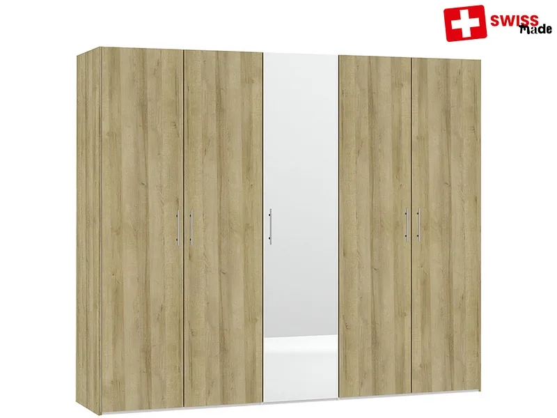 Drehtürenschrank KLOTEN eiche 5 Türen
