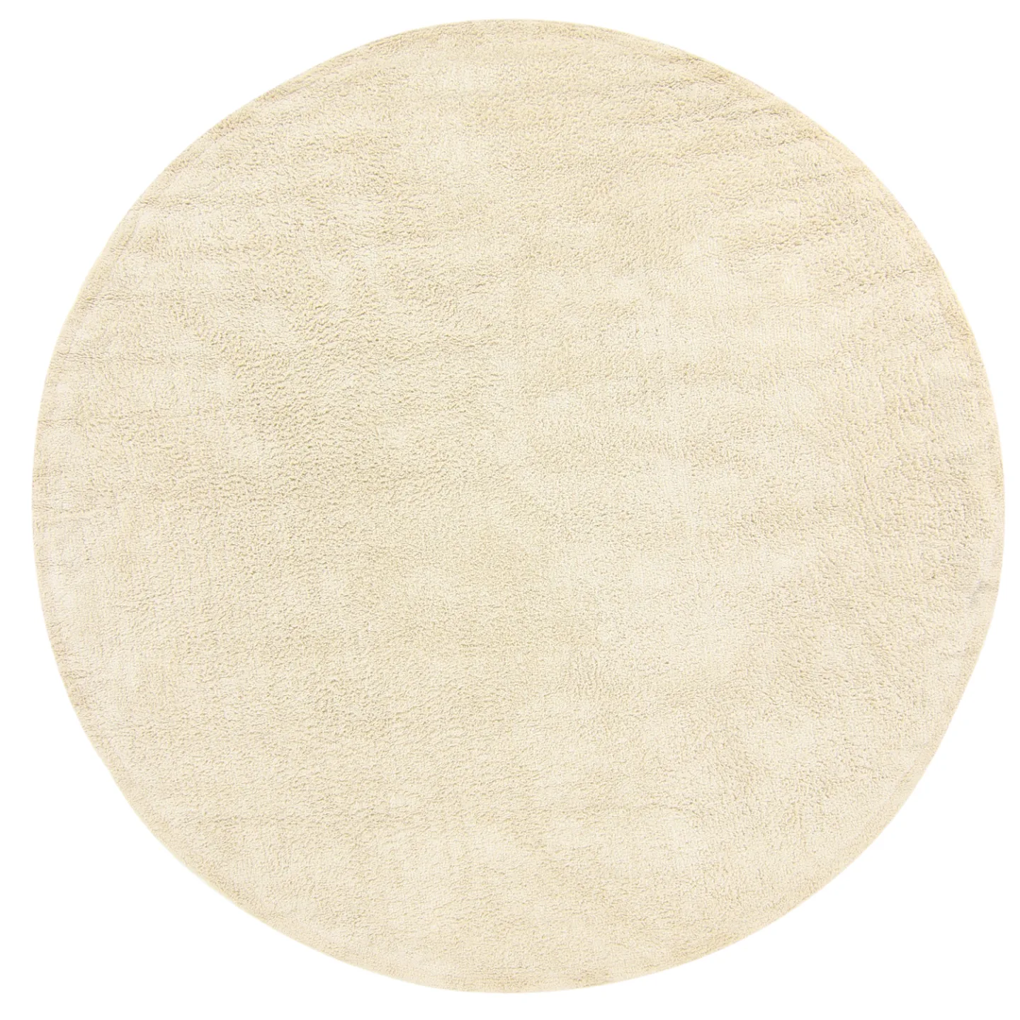 Rundt teppe - Celina Natural Cotton Shaggy (off white/beige) (Størrelse: Ø 240 cm)