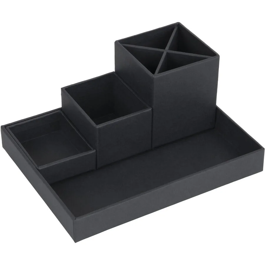Schreibtischorganizer Bigso Box dunkelgrau Papier B 23.5 T 18 cm
