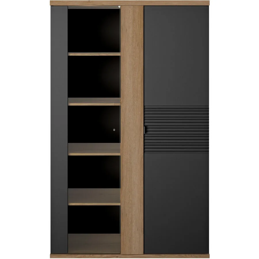 Vitrine Otello Braun Holzwerkstoff/Glas 45 cm 178 cm 110 cm - Farbe: Eiche