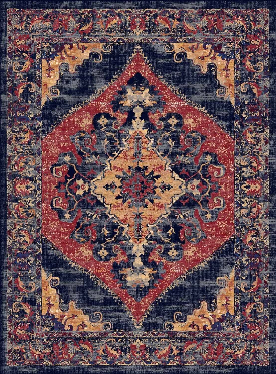 Wilton-teppe - Tabarka (multi) (Størrelse: 130 x 190 cm)