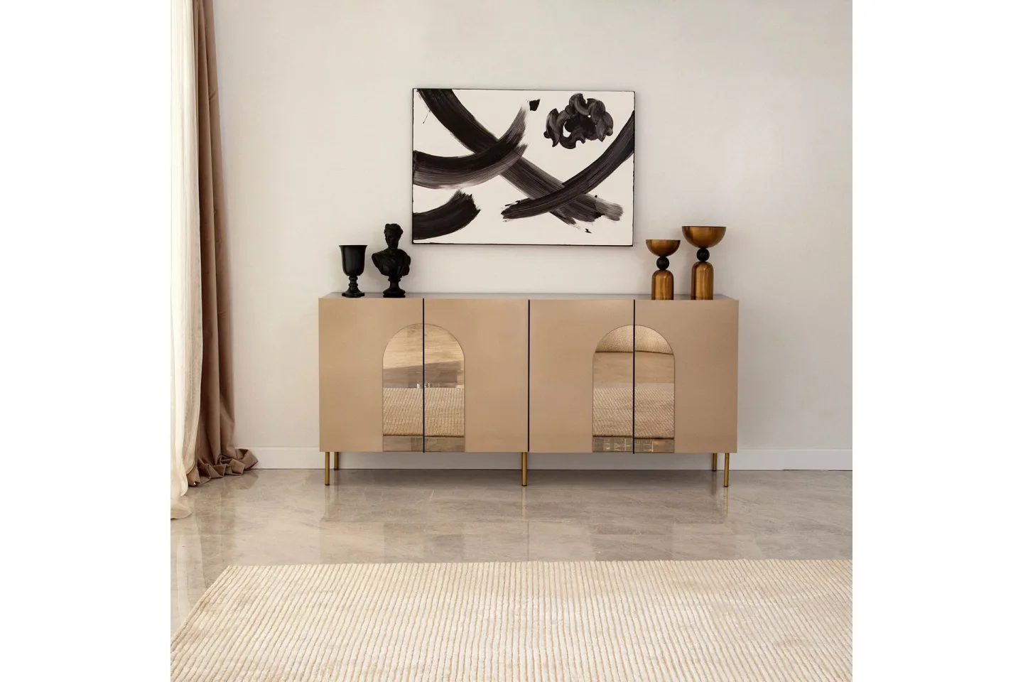 Mirrilnesh Konsollbord 180 cm - Brons/Guld