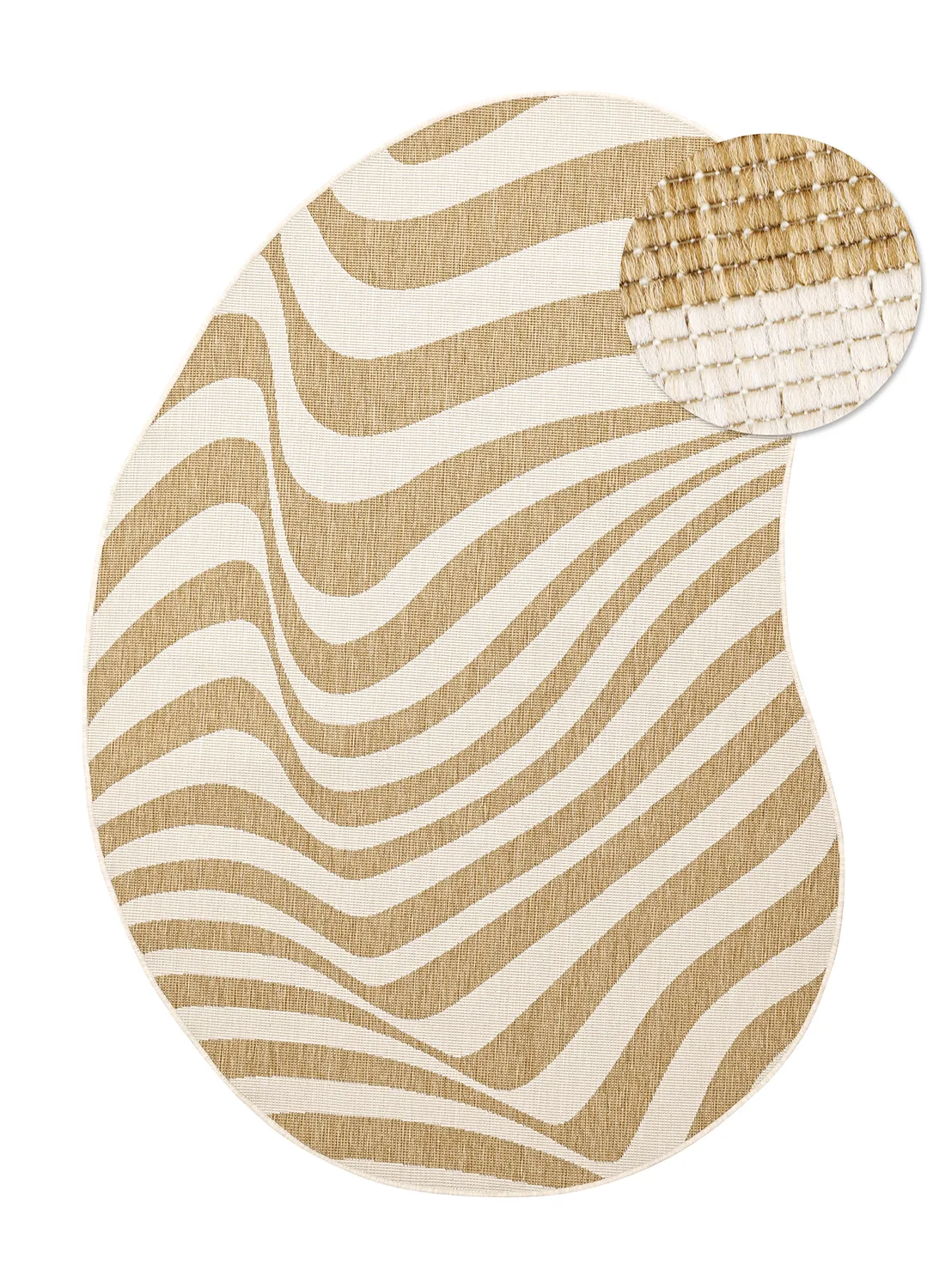 Innendørs/Utendørs tepper - Remina (natur/hvit) (Størrelse: 200 x 290 cm)
