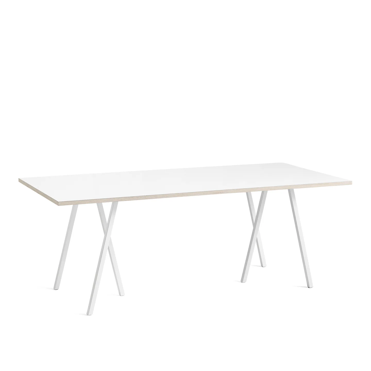 HAY - Loop Stand Table - White - 200 x 92,5 cm - Matbord - Leif Jørgensen - Vit - Metall/Trä
