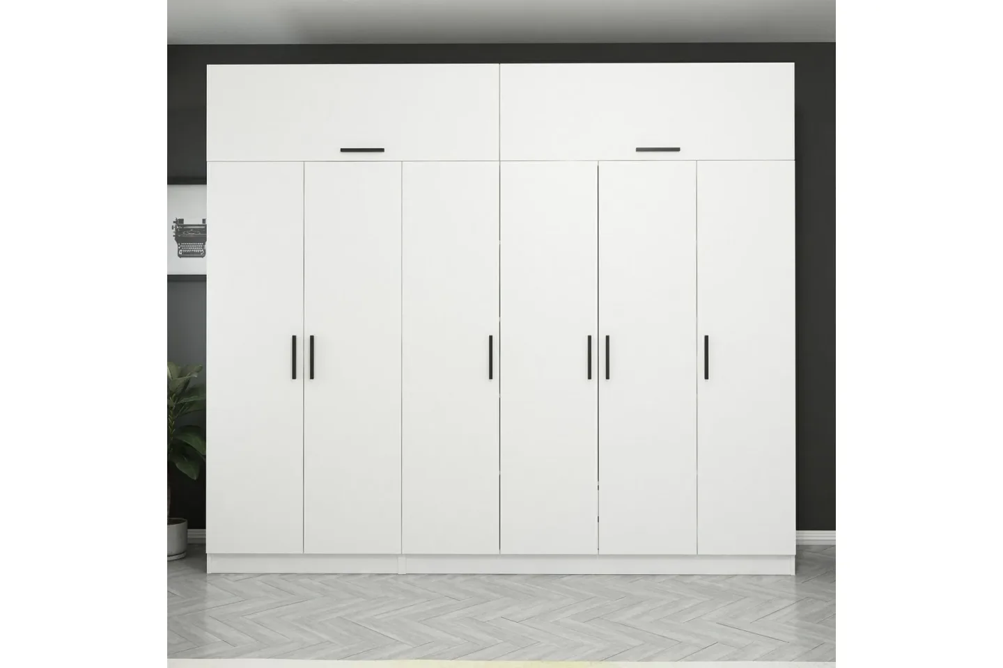 Fruitland Garderob 270 cm - Vit