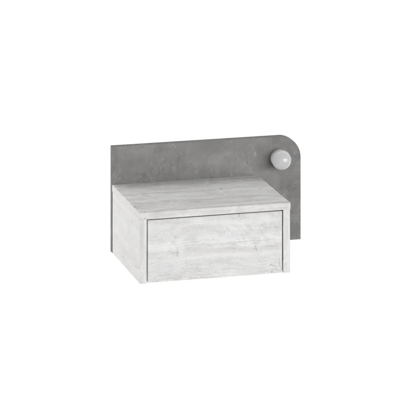 Nosina Sängbord 52 cm - Ancient White och Retro Grey