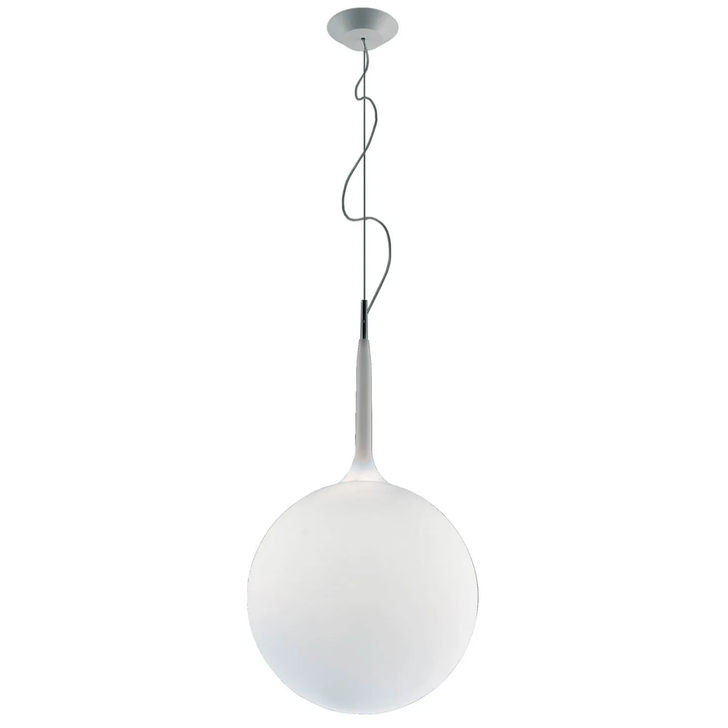 Castore 42 Pendelleuchte White - Artemide - Wohnzimmer - Design - Glas - Kugel