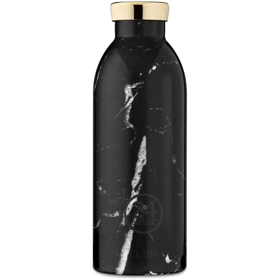 Thermosflasche 24 Bottles Schwarz Edelstahl 20.5 cm - Farbe: Black Marble