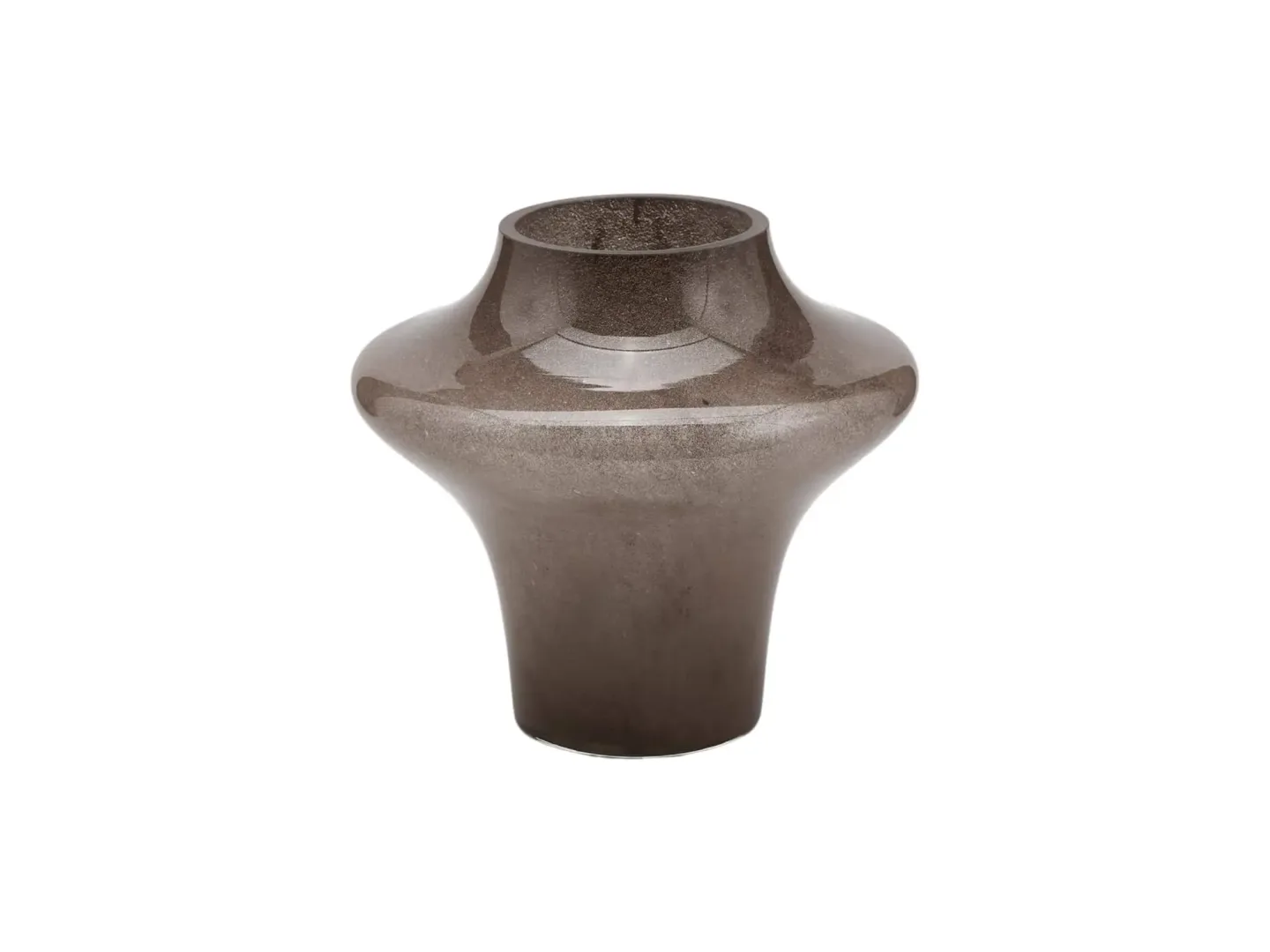 Edg Vase Glas Graubraun H: 20 cm Braun | Schubiger Möbel