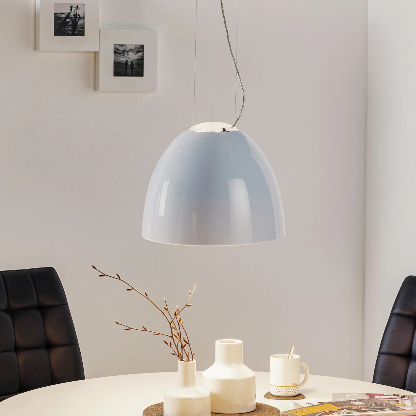 Nur Mini Gloss S Pendelleuchte Weiß - Artemide - Wohnzimmer - Design - Metall - Einflammig