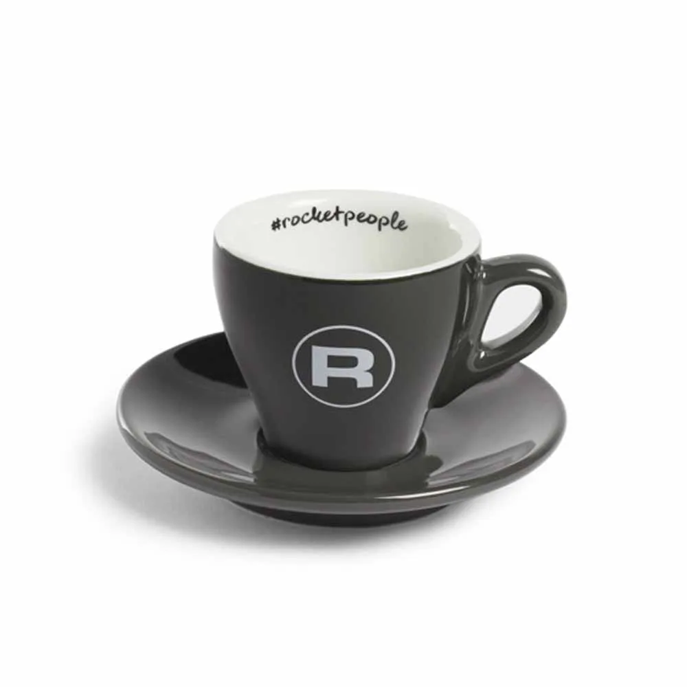 Espressokopp Grå Rocket People 6 pack med fat