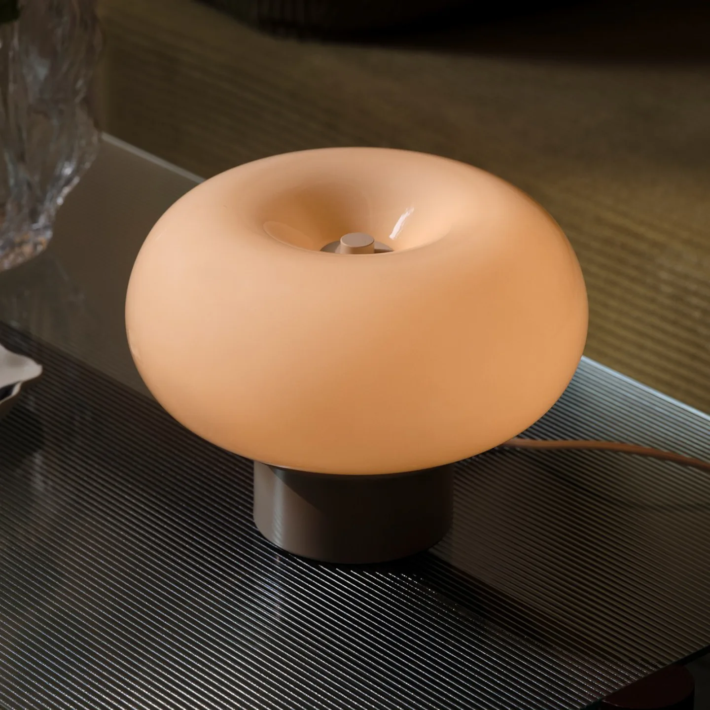 Malti Tischleuchte, Glas, beige, Ø 27,5 cm, E27 - Nordlux - Wohnzimmer - Einflammig