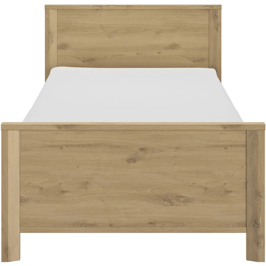 Bett Lugo Eiche Dekor Holzwerkstoff 90 x 200 cm