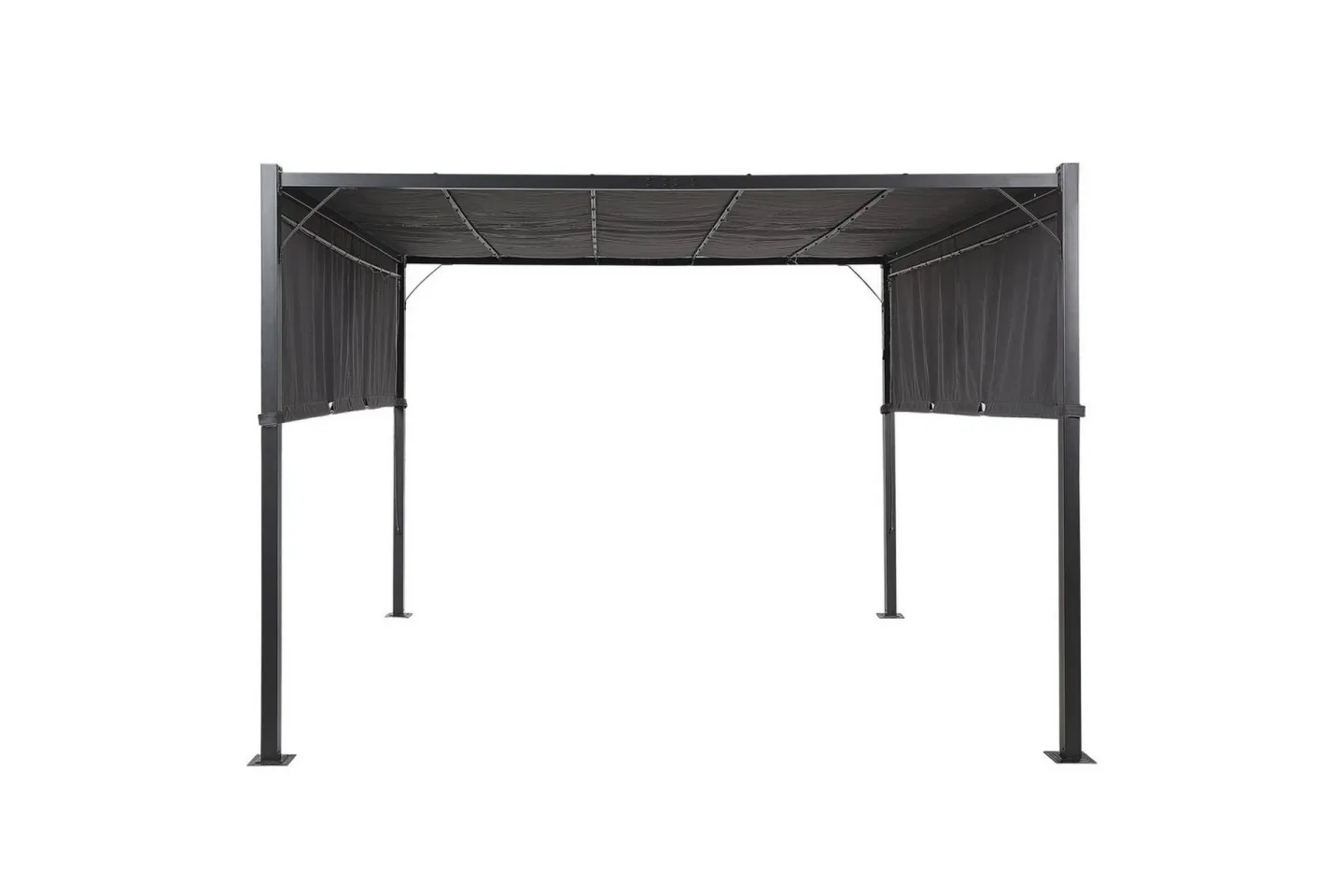Trädgårdspergola Parga Grå/svart - Grå/svart