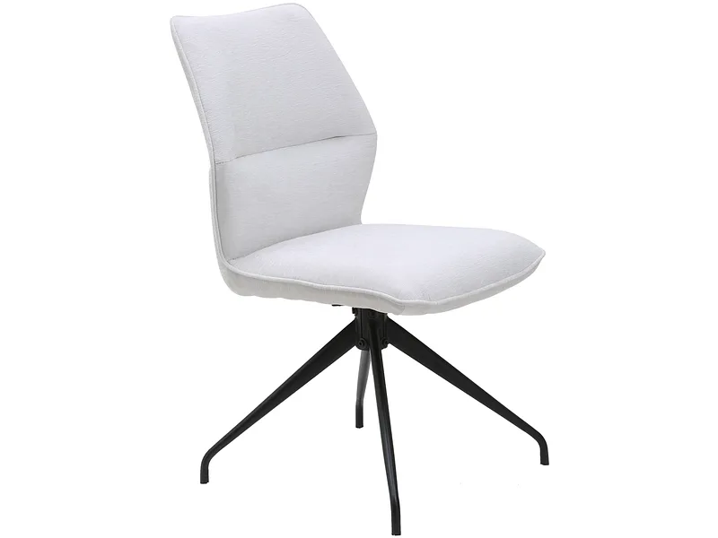 Stuhl JULES Stoff cremeweiss drehsitz