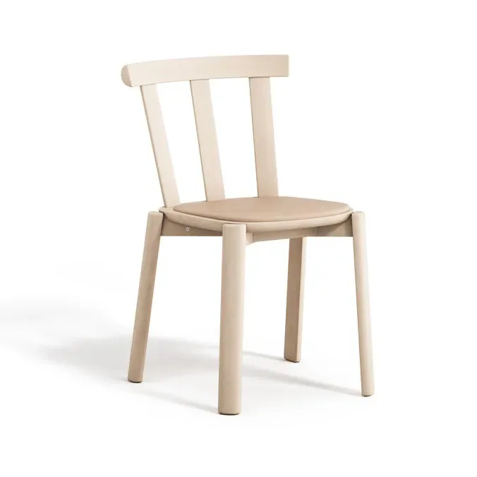 Stolab Alt Stuhl mit gepolstertem Sitz Birke Elmovegeta 22011-Leichter mattlackiert