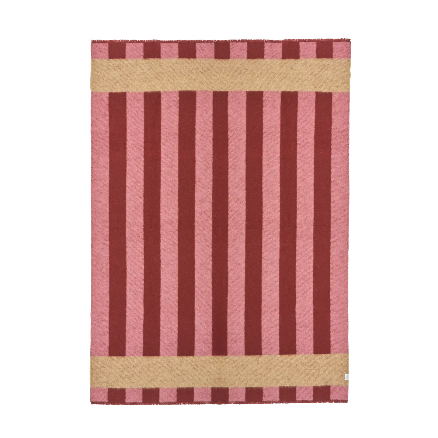 Scandi Living Aisles ullpläd 130x180 cm Röd