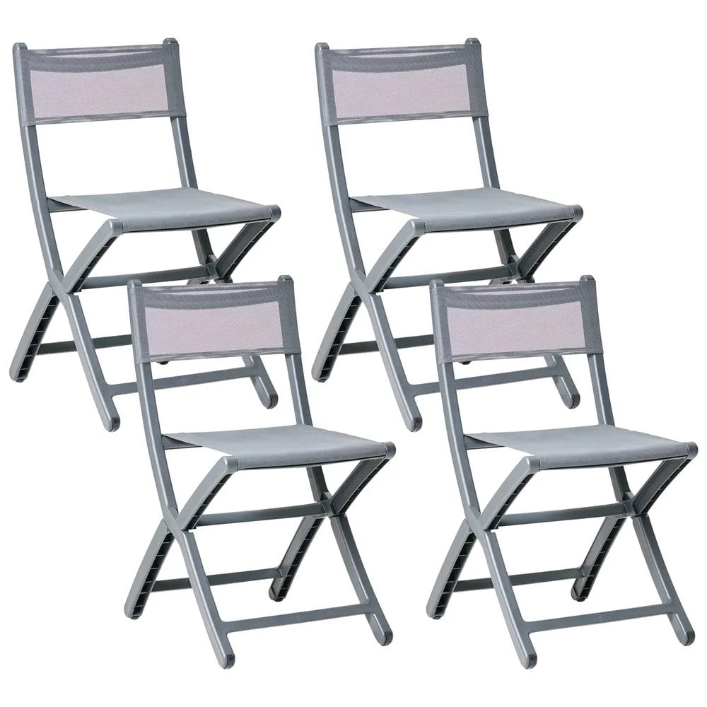 Trädgårdsstol Talca 4-pack - Grå