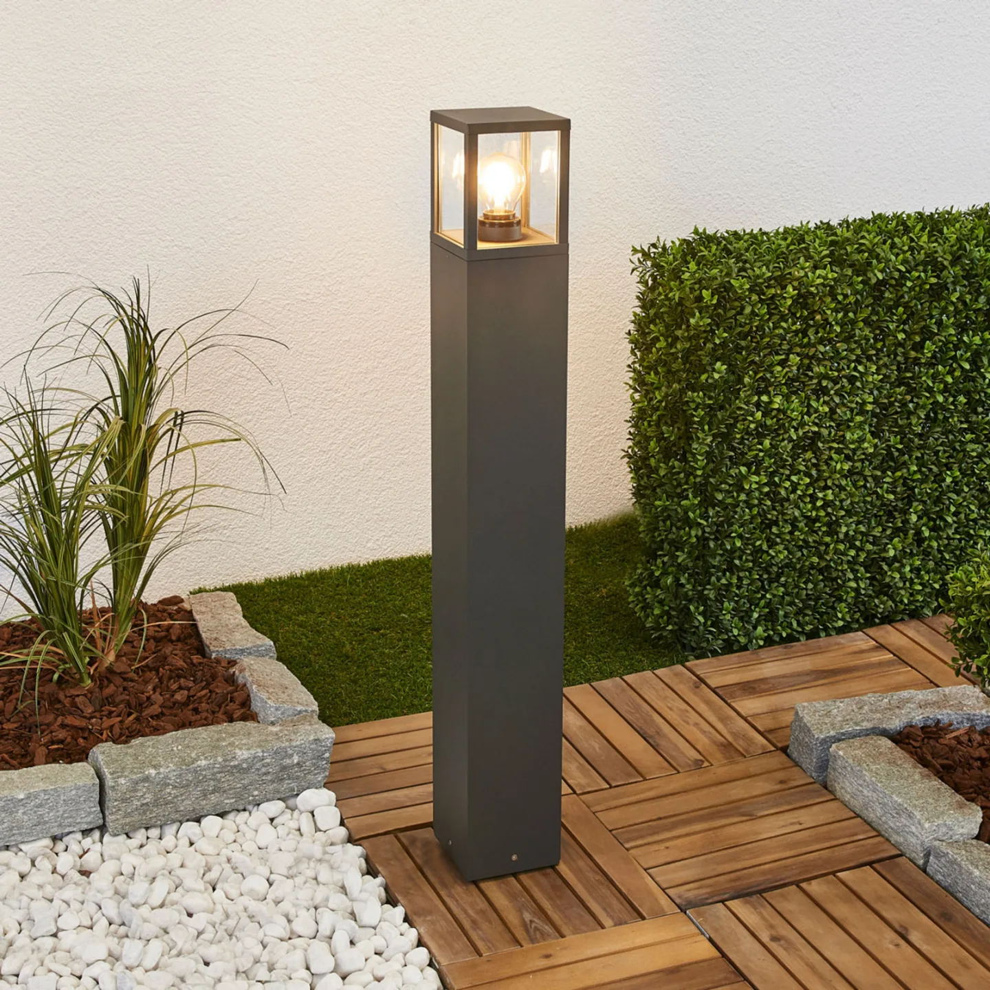 Klemens High Udendørs Havelampe IP54 Graphite - Lucande - Terrasse - Moderne - Aluminium - Med én lyskilde