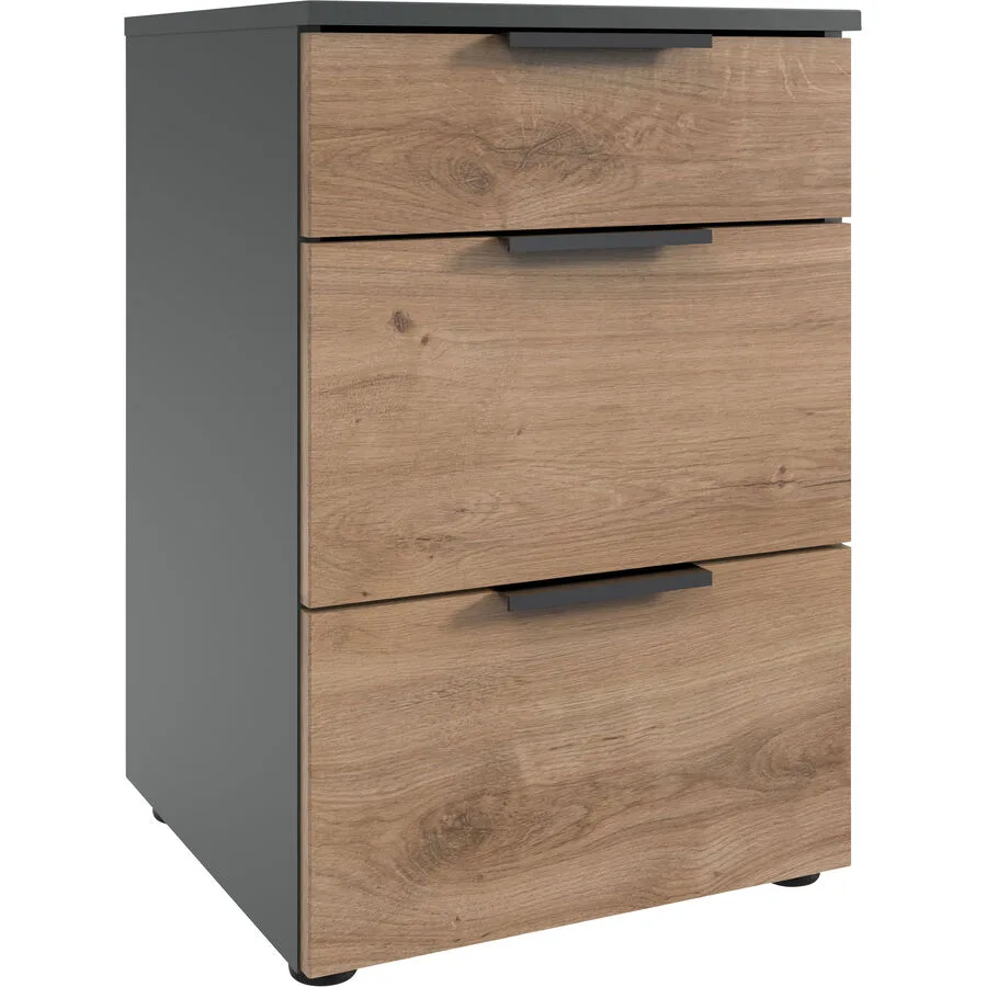 Kommode Sanko Plankeneiche/graphit Holzwerkstoff B 41 H 61 cm
